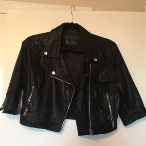 BLANK NYC: cropped, faux leather jacket